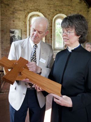 Vice-chairman of the financial trustees Ron Sweeney and the Rev Ruth Yeoman at the garden’s opening, July 2, 2011